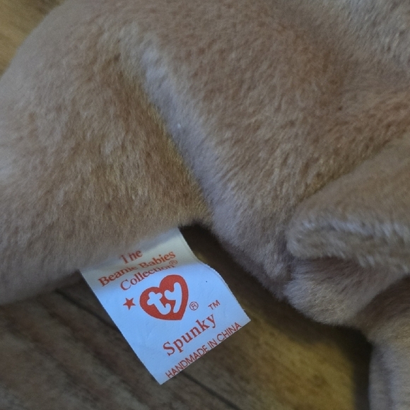BOGO Spunky Ty Plush Dog with Curly Ears - Tan - Picture 5 of 6
